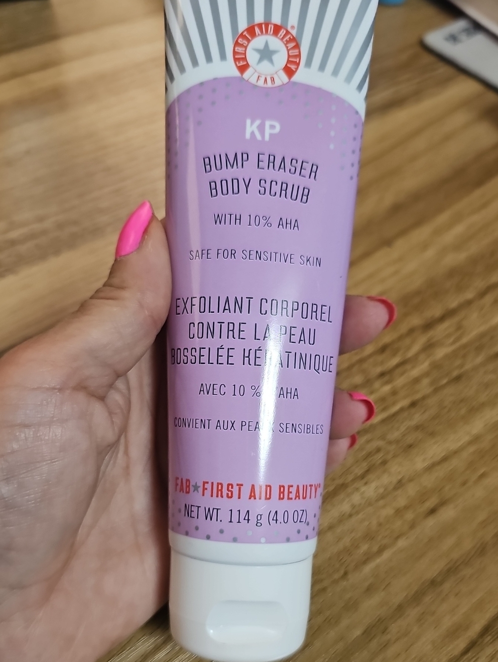 First Aid Beauty Pink KP Bump Eraser Body Scrub Tube